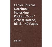 Cahier Journal, Notebook, Moleskine, Pocket (6" x 9") Dotted 140 Pages