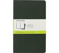 Moleskine Cahier Journal - Set 3 Quaderni con Pagina Bianca, Large, Verde (Mirto)