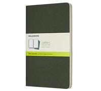 Moleskine Cahier Journal, Set 3 Notebooks with Plain Pages, Cardboard Cover with