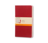 Cahier Large Righe 3pz Rosso Bacca | Moleskine