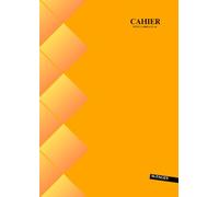 Cahier Petit Carreaux A4: Orange - 96 Pages - Grand Format - 21 x 29.7 Cm - Sans Spirale - Couverture Souple - 48 Feuilles Sans Marge - Idee Cadeau Pour Enfant & Adulte.