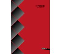 Cahier Petit Carreaux A4: Rouge - 96 Pages - Grand Format - 21 x 29.7 Cm - Sans Spirale - Couverture Souple - 48 Feuilles Sans Marge - Idee Cadeau Pour Enfant & Adulte.