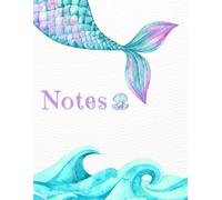 Cahier Sirène 8.5 x 11 - Carnet Océanique 200 Pages : 100 Checklists + 100 Pages Lignées | Notebook Sirène Kawaii & Fantaisie: Un carnet féérique ... rêver | Couverture Souple Aqua | Format Large