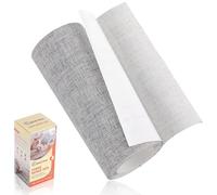 Cahomo Patches di Tessuto di Lino Autoadesive, 10x160 cm Patches di Riparazione del Tessuto di Lino, Toppe di Riparazione in Lino, per Divani, Sedili per Auto, Le Tende, Mobili, Grigio medio