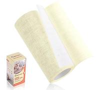 Cahomo Patches di Tessuto di Lino Autoadesive, 10x160 cm Patches di Riparazione del Tessuto, Toppe di Riparazione per Divani, Sedili per Auto, Le Tende, Mobili, Bianco avorio