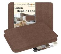 Cahomo Patches di Tessuto di Lino Autoadesive, 20x28 cm 3 Pezzo Patches di Riparazione del Tessuto di Lino, Toppe di Riparazione in Lino, per Divani, Sedili per Auto, Le Tende, Mobili, Marrone