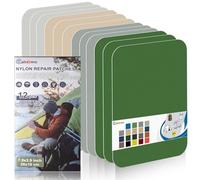 Cahomo Toppe autoadesive in Nylon, 12 Pezzi 20X10 cm Toppa Adesiva per Tessuti, Patch di Riparazione in Nylon, Toppa di Riparazione Impermeabile, per Piumino, Tenda, Sacco a Pelo-Colore D