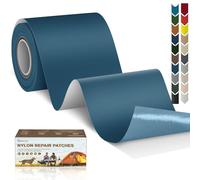 Cahomo Toppe autoadesive in nylon, 7.6x200 cm toppa adesiva per tessuti, Patch di Riparazione in Nylon, toppa di riparazione impermeabile, per piumino, tenda, sacco a pelo-Blu Marino