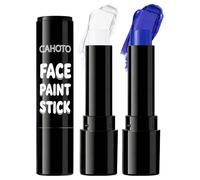 CAHOTO 2PCS bianco blu a base di olio viso corpo vernice stick | Copertura completa Halloween Foundation Makeup Stick per sposa fantasma scheletro teschio SFX Cosplay