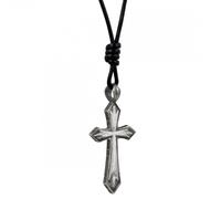 cai men catena con ciondolo argento sterling 925 croce ossidata cinturino in ...