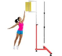 Caibendss Tester per Salto Verticale con Ruote Palo per Salto Verticale Sportivo autoportante Dispositivo di misurazione del Salto Verticale Reset in Un Secondo per pallavolo, Basket Yellow-4.6-9.2ft