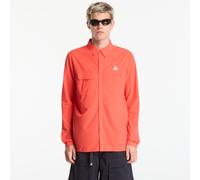 Nike ACG - Camicia stretch e traspirante - M Nike ACG Aireez Btn LS Lt Crimson Summit White per Uomo in Pelle - Taglia M - rosso
