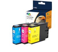 Caidi Cartucce d'inchiostro compatibili alternative per HP 932XL/933XL 932 933 con sistema avanzato di chip per Officejet 6600 6100 6700 7110 7610 7612 (confezione da 3) (ciano magenta, giallo)