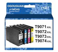 CAIDI Cartuccia T9071 T9072 T9073 T9074 Compatibile con Epson Workforce WF-6090 WF-6590 (4PK-BK/C/M/Y)