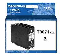 CAIDI Cartuccia T9071 T9072 T9073 T9074 Compatibile con Epson Workforce WF-6090 WF-6590 (Black)