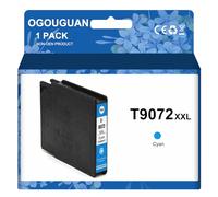 CAIDI Cartuccia T9071 T9072 T9073 T9074 Compatibile con Epson Workforce WF-6090 WF-6590 (ciano)