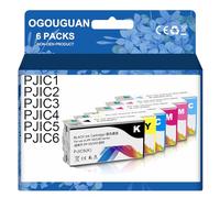 Caidi PP-100 PP-50 Cartucce d'inchiostro compatibili PJIC1-PJIC6 per Epson PP-100N PP-50 PP-50BD PP-100N11 PP-50II PP-100II PP100III - Confezione da 6 colori (LC/LM/C/Y/M/BK)