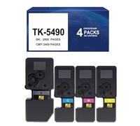 CAIDI TK5490 TK-5490 Cartuccia Toner Compatibile per Kyocera TK-5490 Sostituzione Funziona per Ecosys PA2101cx PA2101cwx MA2101cfx MA2101cwfx (4PK-BK/C/M/Y)