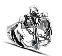 Caiduoduo Creativo con gioielli vintage ancora coppia anelli gioielli punk anello di ancoraggio ornamento della mano