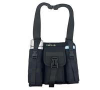 caiduos Borsa da corsa sul petto, impermeabile, borsa a tracolla per attrezzi elettrici, per viaggi, palestra, escursionismo, sport, lavoro, scuola, affari, cellulare, ombrello, Nero ,