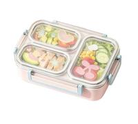 caiduos Portapranzo bimbi Contenitore stagno riutilizzabile a 3 scomparti | Portapranzo Per Bimbi Per Scuola Camping Picnic Sport Spiaggia Outdoor Trekking Scalata Viaggio Inverno Lavoro Vacanza Rosa
