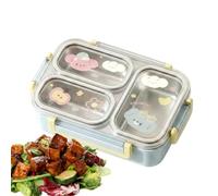 caiduos Portapranzo bimbi Contenitore stagno riutilizzabile a 3 scomparti | Portapranzo Per Bimbi Per Scuola Camping Picnic Sport Spiaggia Outdoor Trekking Scalata Viaggio Inverno Lavoro Vacanza Blu