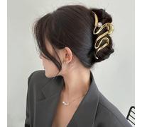 Caiguoer Argento Metallo Clips Artiglio Dei Capelli, Shark Claw Clips Morsetto, Headdresses Accessori di Styling Capelli per Donne e Ragazze Capelli Spessi Sottili (A)