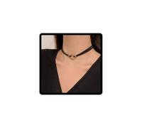 Caiguoer Black Choker Collana Metallo Cerchio Collana Collare Vintage Gothic Velvet Collana Halloween Accessori (A)