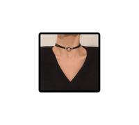 Caiguoer Black Choker Collana Metallo Cerchio Collana Collare Vintage Gothic Velvet Collana Halloween Accessori (B)