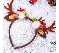 Caiguoer Christmas Headband Antlers headband Fiore Pineal headband per le donne (C)