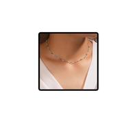 Caiguoer Collana di perline Bohemia, collana di cristallo cubico verde, accessori di spiaggia estiva per donna