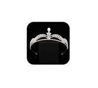 Caiguoer Matrimonio Tiara Principessa Regina Tiara Fascia Argento Cristallo Tiara Corona con Pettine per Ragazza Donne Sposa Prom Principessa Festa di Compleanno