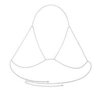 Caiguoer Oro/Argento Cristallo Reggiseno Catena Moda Semplice Catena Del Corpo Strass Sexy Bikini Night Club Catena del Corpo Accessori per Donne e Ragazze, Eine Größe, Plastica