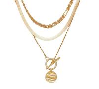 Caiguoer oro collana a strati pendente serpente catena ossea collana regolabile gioielli per donna