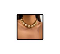 Caiguoer Punk Collana Regolabile Esagerato Rotondo Bead Choker Collana Accessori per Donne e Ragazze (A)
