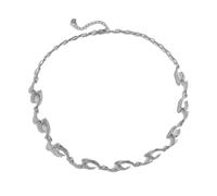 Caiguoer Punk Spine Collana Argento Filo Spinato Collana Irregolare Metallo Goth Gioielli per gli uomini, Eine Größe, Metallo
