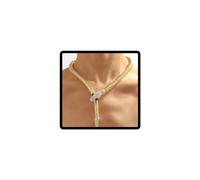 Caiguoer Snake Choker Collana per le Donne Retro Regolabile Snake Shape Collare Collana Curva Bar Design Strass Snake Collana Halloween Party Accessori (A)