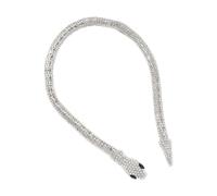 Caiguoer Snake Choker Collana per le Donne Retro Regolabile Snake Shape Collare Collana Curva Bar Design Strass Snake Collana Halloween Party Accessori (B)