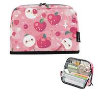 Caihoyu Astucci per matite di grande capacità sacchetti di trucco grande sacchetto della moneta per la scuola dei bambini Must Haves Cute Heart Cherries