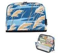 Caihoyu Astuccio per matite di grande capacità, astuccio per penne durevole, organizer per cancelleria per ragazzi forniture per la scuola superiore, ance blu intenso
