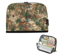 Caihoyu Astuccio per matite di grande capacità, con scomparto organizer per infermieri, viaggi, antiche rovine della città