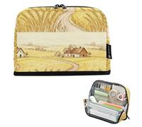 Caihoyu Astuccio per matite di grande capacità, portatile, multiuso, per scuola preppy, raccolta, scena sul campo