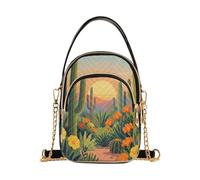 Caihoyu Borsa a tracolla alla moda, leggera, resistente, con cactus deserto | Spalla & Crossbody convertibile resistente allo strappo del poliestere per i viaggi e lo shopping