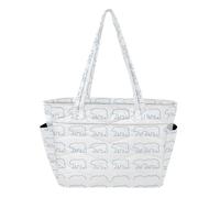 Caihoyu Borsa tote da donna, borsa da palestra per infermiere, viaggi, lavoro, con tasca porta bicchiere, orso blu