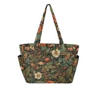 Caihoyu Borsa tote da donna, per lavoro, viaggi, tutti i giorni, con portabicchieri, creature da giardino