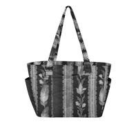 Caihoyu Borsa tote da palestra per lavoro e viaggio con custodia trolley monocromatica piuma e pizzo