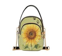 Caihoyu Borse a tracolla da donna alla moda leggere durevoli girasole | Cinghia staccabile resistente della catena dell'oro dello strappo del poliestere per il viaggio & lo shopping