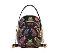 Caihoyu Borse a tracolla da donna moda casual impermeabile colore rana | Cinghia staccabile resistente della catena dell'oro dello strappo del poliestere per il viaggio & lo shopping