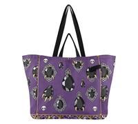 Caihoyu Borse di tela di stoffa della cucina della drogheria di viaggio Tote Bag per le donne accessori picnic gotico modello gemma