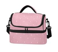 Caihoyu Doppio strato Cooler Tote Bag Rose Dot Soft scatole di raffreddamento con forte supporto per spiaggia viaggio auto